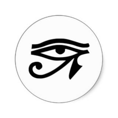 Beautiful Black Ink Eye of Horus Tattoo Design